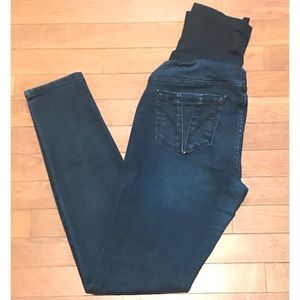 Indigo Blue Skinny Jeans Full Panel Maternity